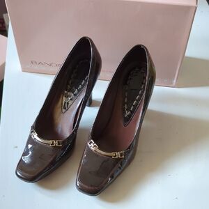 Bandolino Patent Brown Heels 7
